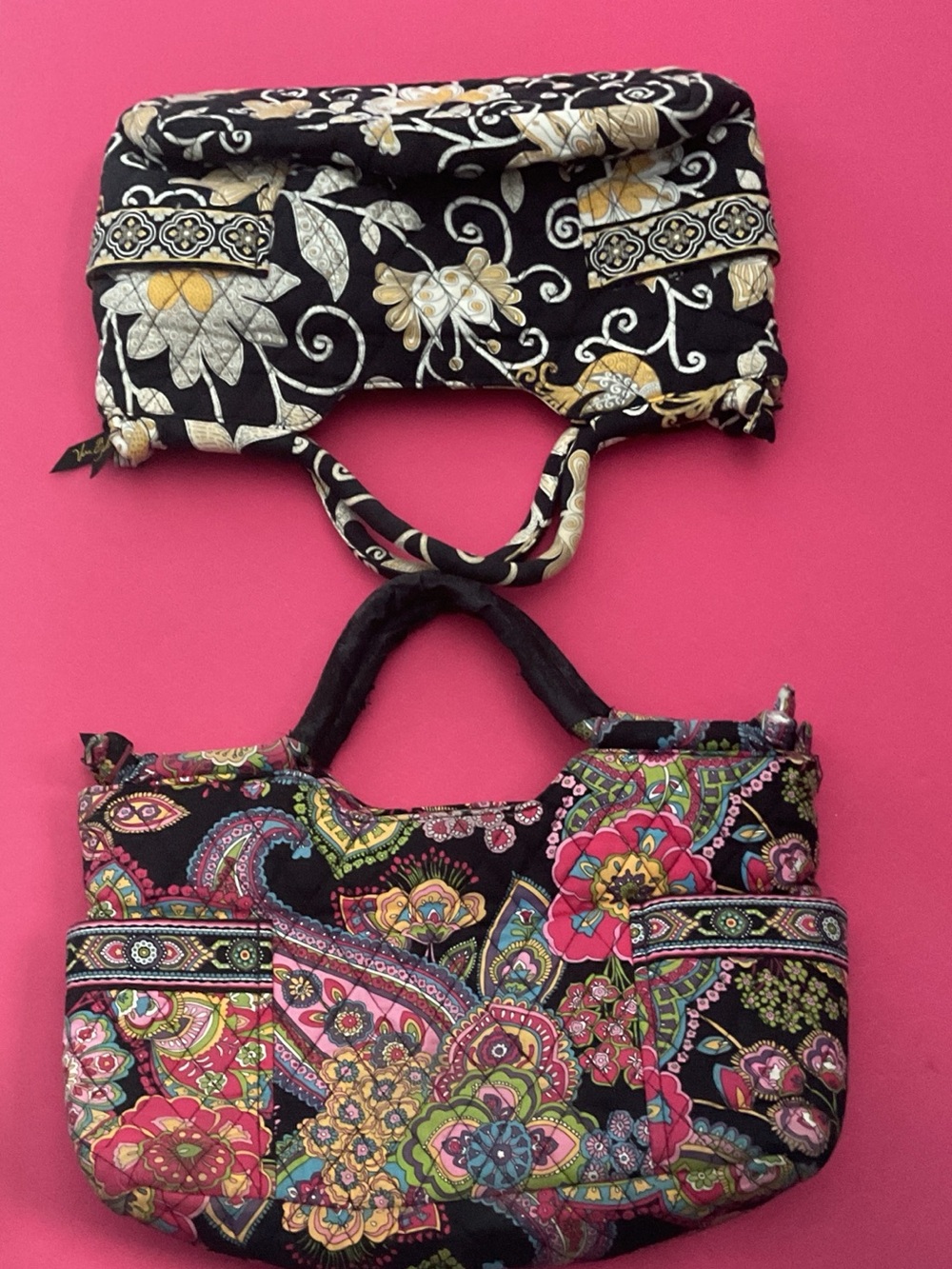 Vera Bradley BUNDLE retired Yellow Bird and retired Symphony in Hue Gabby Satche